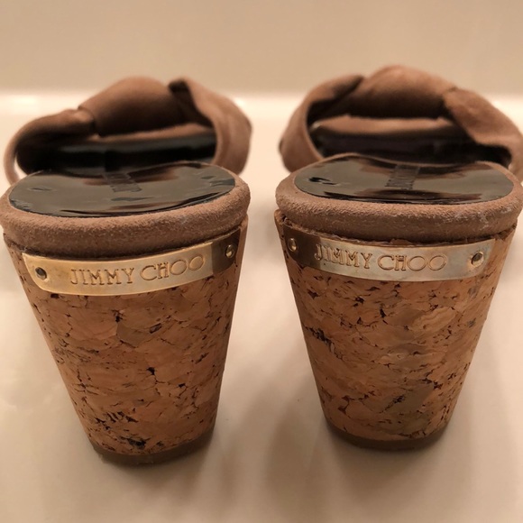 Jimmy Choo Cork Wedge Sandals - Picture 2 of 6